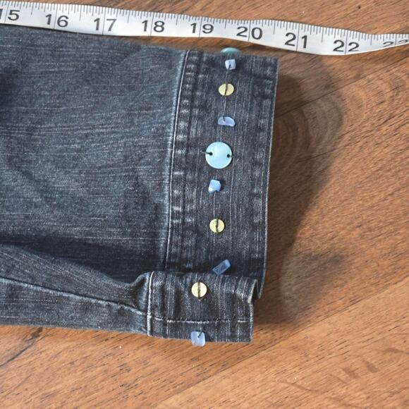 Alfred Dunner beaded butterfly denim jacket size 20W - Picture 7 of 7